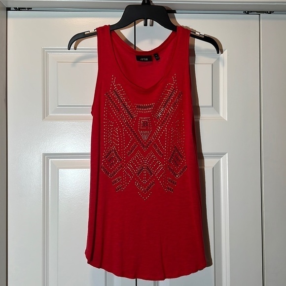 Apt. 9 Tank Top Reddish/Orange in Color with Gold embellishments Size XS - Picture 1 of 4